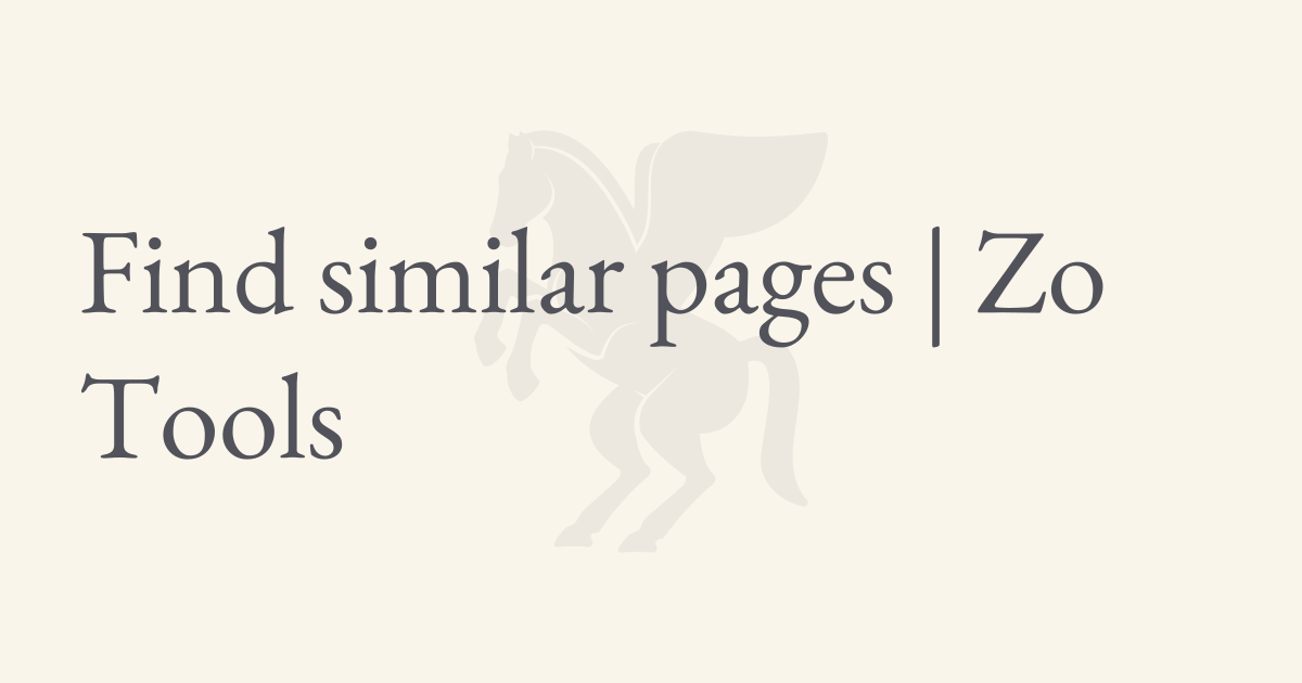 Find similar pages | Zo Tools