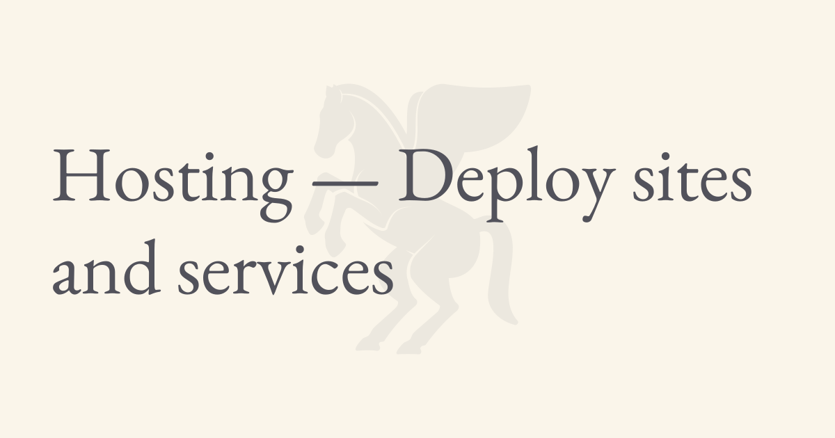 Hosting — Deploy sites and services | Zo Computer
